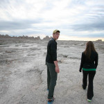 Kevin and Kathryn walking around the Badlands.